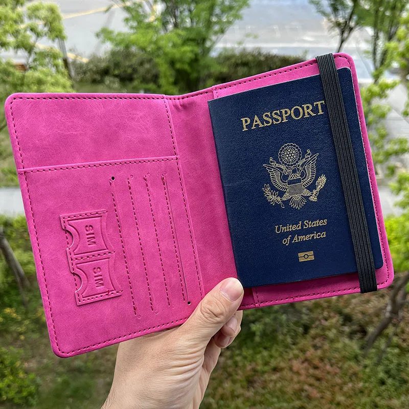   맞춤형 여권 커버 여행 지갑, 기능성 문서 비즈니스 탄성 밴드, 맞춤형 여권 거치대 