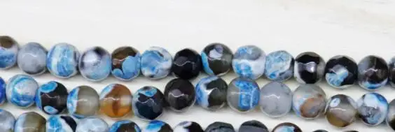 Бусины из голубого фиолетового кофейного цветов ограненные огненные Агаты