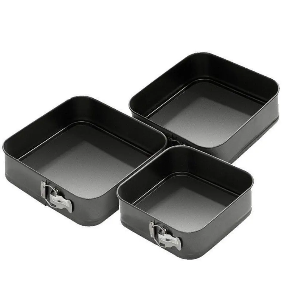 

8 9 10 Inch Square Cake Mold Non Stick Slipknot Removable Base Home Cake Mold Baking Pan Tray DIY Tools