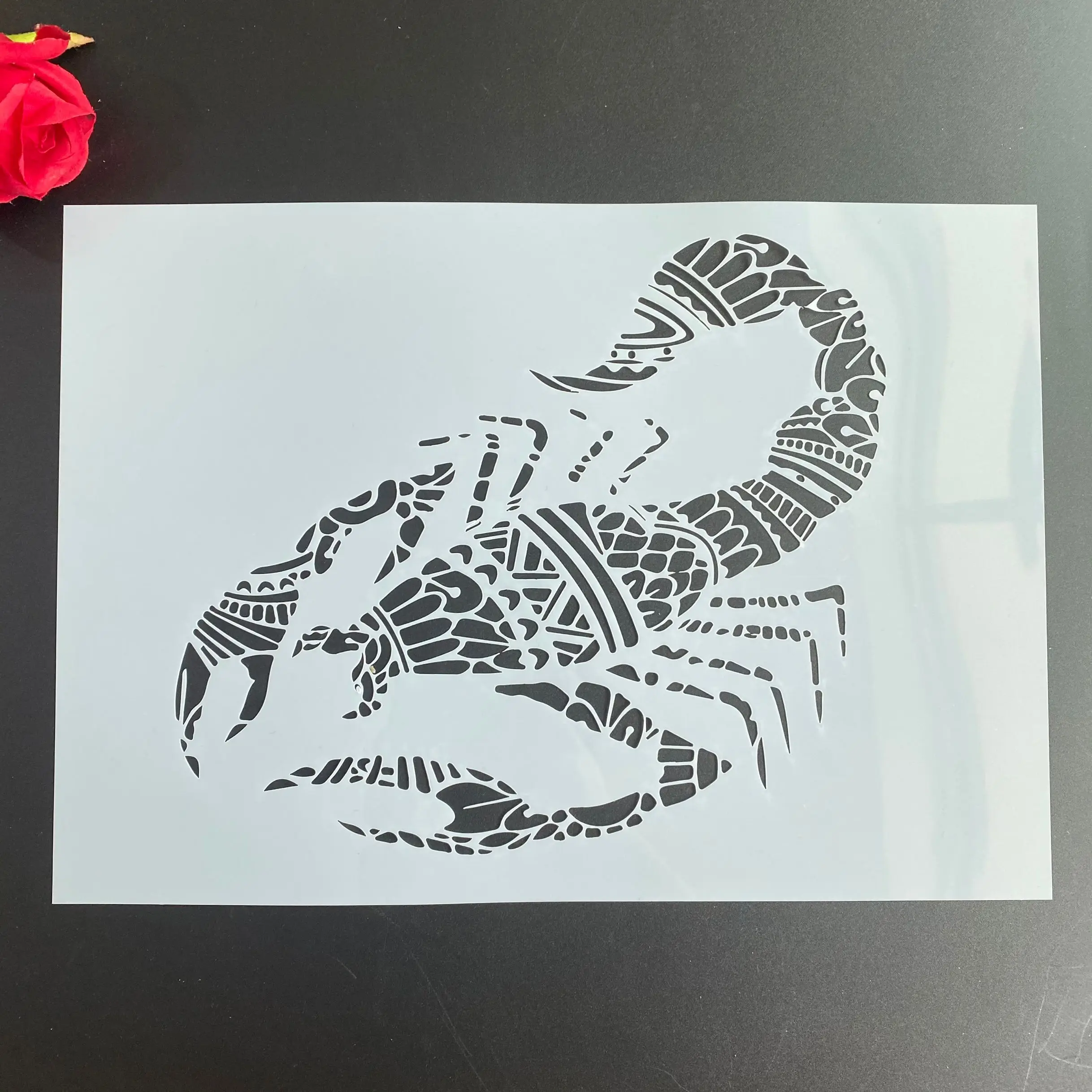 

A4 29 *21cm DIY Stencils Wall Painting Scrapbook Coloring Embossing Album Decorative Paper Card Template,wall animal Scorpion