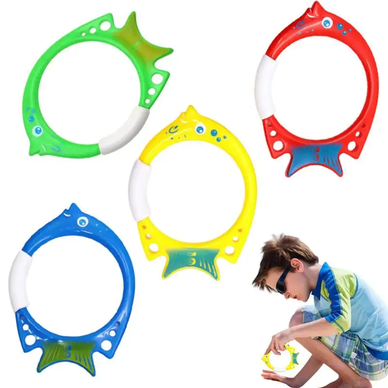 

Игрушки для бассейна для дайвинга, кольца для дайвинга в форме рыбы, помощь при обучении дайвингу, забавные игрушки для плавания для мальчиков и девочек, детская подводная игра для обучения дайвингу