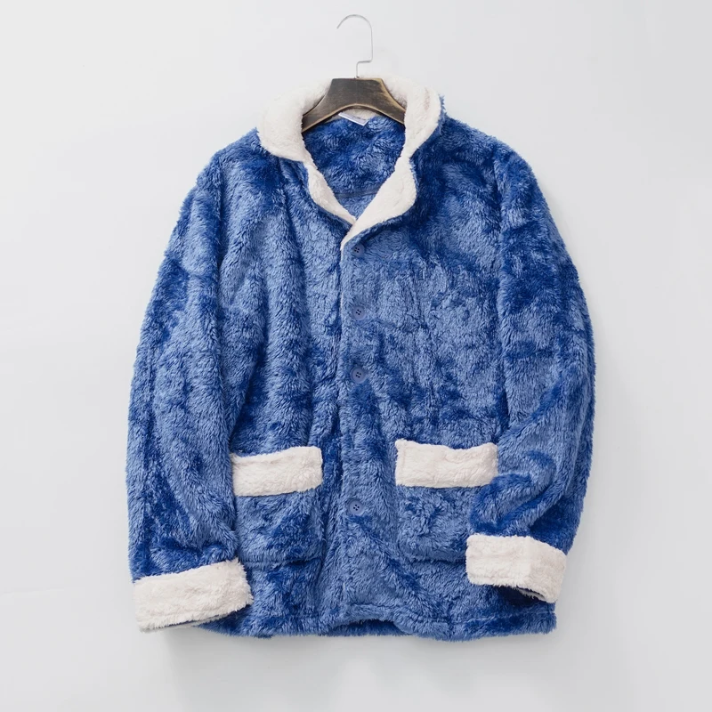 Осенне-зимние мужские костюмы из шерсти утепленные теплые пижамы модные