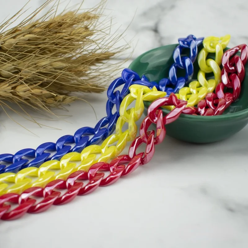 

14*19mm Acrylic AB Multi Color Twisted Assembled Parts Beads for Women Necklace Phone Case Jewelry Accessorie Finding