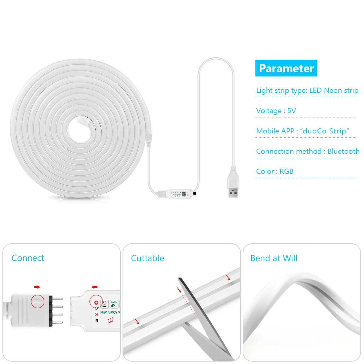 Светодиодные Ленты Rgb Гибкая Силиконовая Трубка Неоновые Декоративные Лампы С