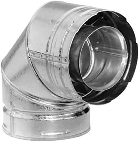 

58DVA-E90 5x8 прямой отвод оцинкованный 90 градусов локоть, оцинкованный.