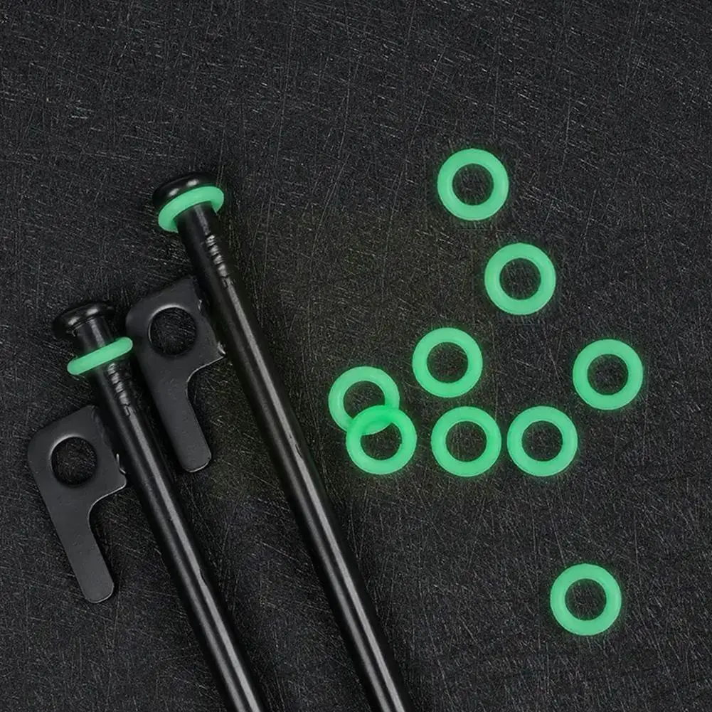 

50Pcs Fluorescent Silicone Tent Nail Ring Luminous Tents Night Rings O-shaped Light Outdoor Rod Camping Accessories Fishing H8W4