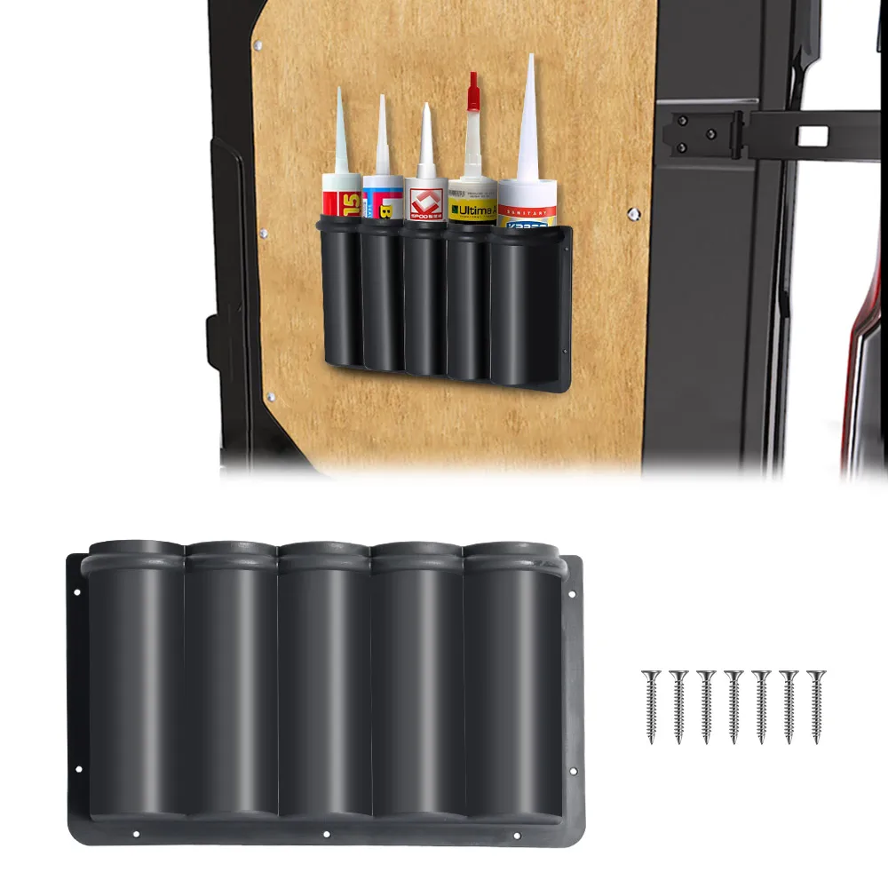 

1 комплект, распылительная банка для дверей автофургона, коробка для хранения, 5 держателей для трубок, силиконовый герметик, клейкие трубки для мастика, для фургона/картона/гаража