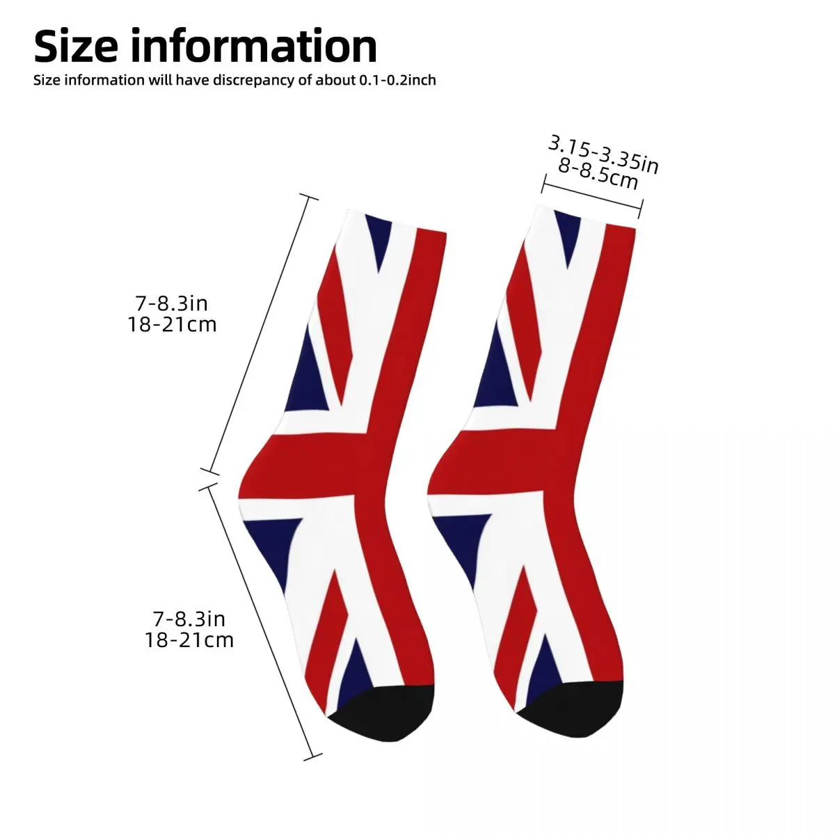 Носки с флагом Великобритании готические чулки Union Jack Осенние Нескользящие
