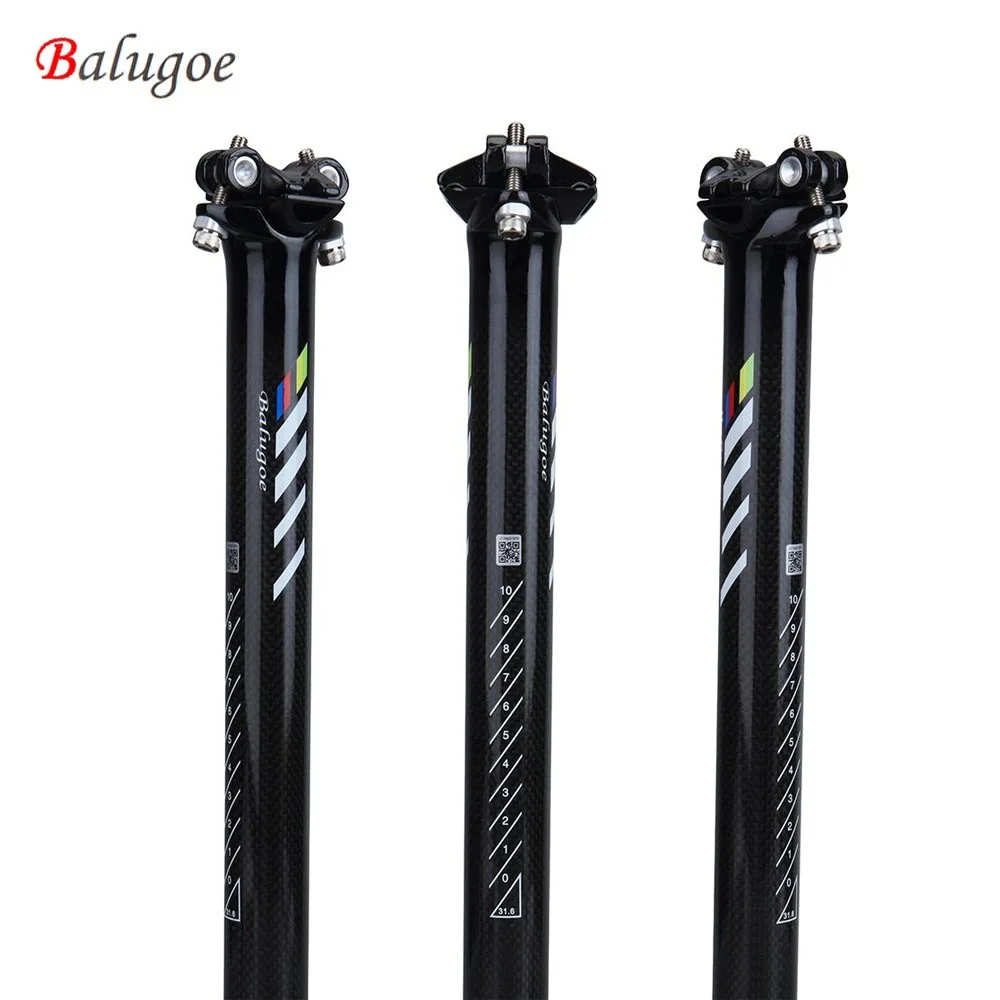 

BALUGOE Full Carbon Seatpost MTB/Road Bike Seat Post 27.2 30.8 31.6 mm x 350/400mm 3K Glossy Bicycle Parts