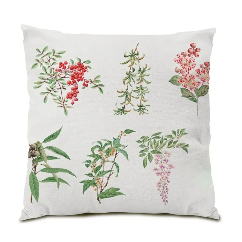 Рисунок 6 - Чехол для подушки с рисунком листьев