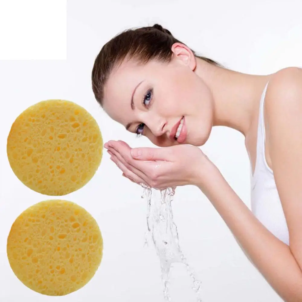 

10pcs Soft Cleansing Sponge Compress Puff Natural Wood Pulp Sponge, Cellulose Sponge Cellulose Sponge Facial Sponge Skin Care