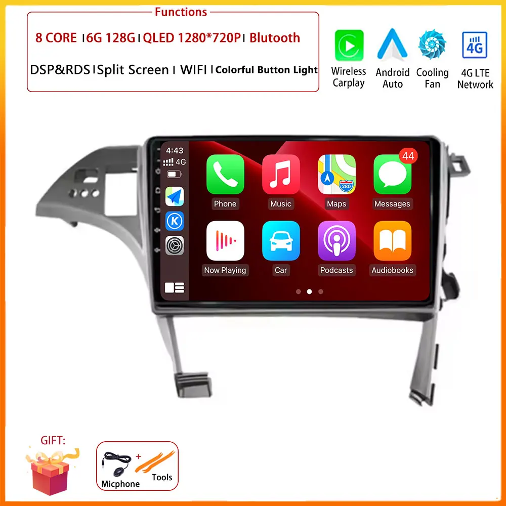 

9-дюймовый автомобильный радиоприемник с 2K-экраном, мультимедийный плеер, GPS-стерео для TOYOTA Prius 30 2009-2015, Android Auto Carplay, без 2din, головное устройство, 4G BT