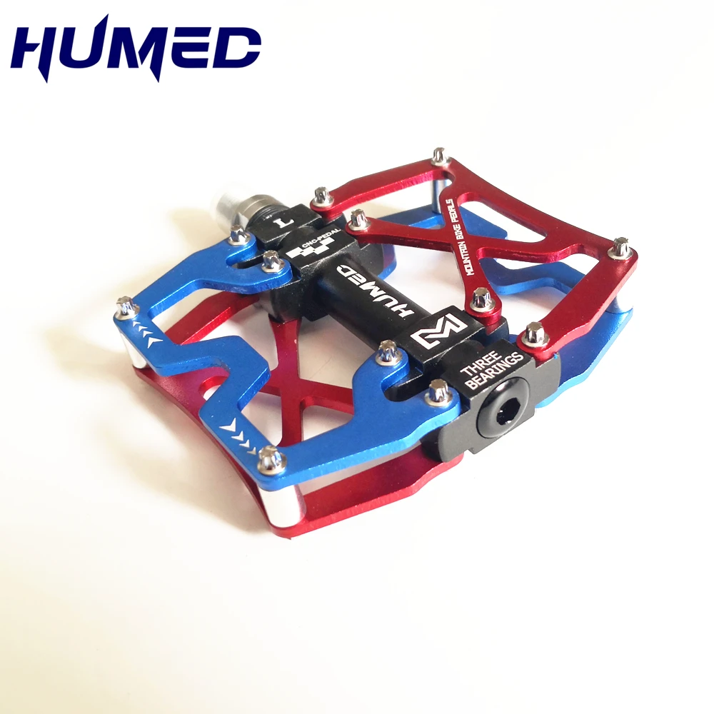 Ультралегкая алюминиевая плоская педаль для горного велосипеда HUMED 3 подшипника