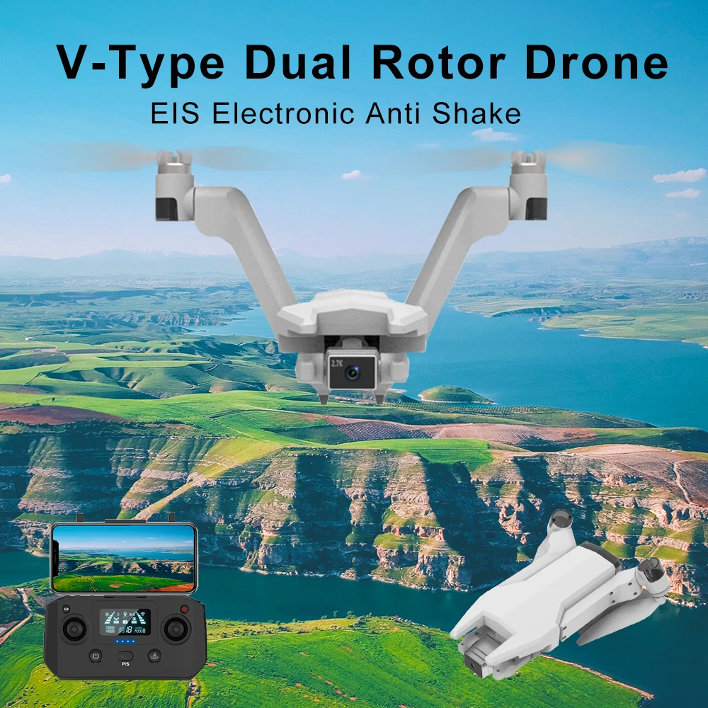 

2023 New RC Drone Dual Professional 4K HD Camera EIS 2-Axis Gimbal Dual Camera Helicopter RC Distance 1.2KM Brushless Quadcopter