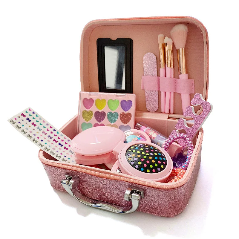 

Kids Cosmetics Toys Handbag Set Nail Polish Lipstick Cosmetics Toys NEW Pretend Makeup Girls Simulation Make Up Toys