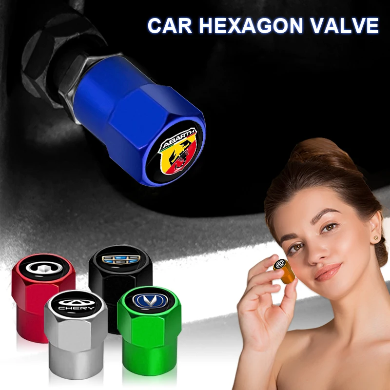 

4Pcs Fashion Car Styling Metal Wheel Tire Valve Caps Case for Great Wall Hover H5 3 Safe M4 Wingle 5 Deer Voleex C30 Accessories