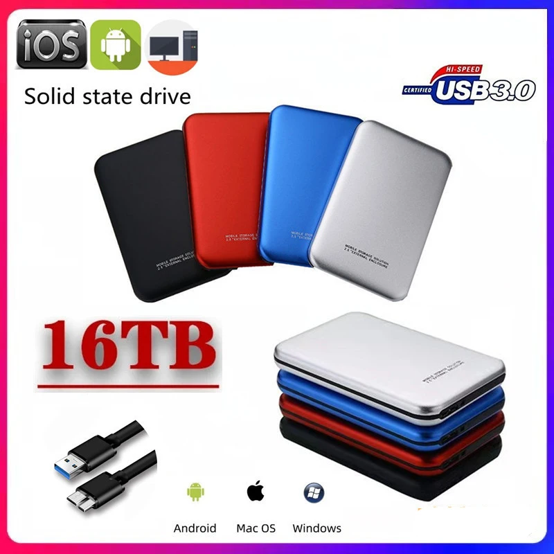

Compatible with a Variety of Systems Portable Mobile Hard Disk USB3.0 Fast Transfer Large Capacity 1TB 4TB 8TB 12TB All New