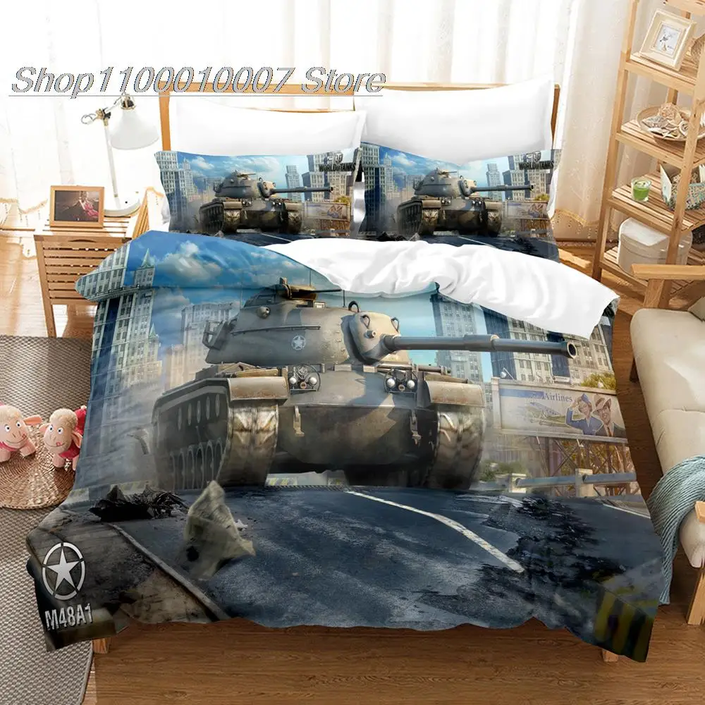 

3D Tanks Bedding Sets Duvet Cover Set With Pillowcase Twin Full Queen King Bedclothes Bed Linen