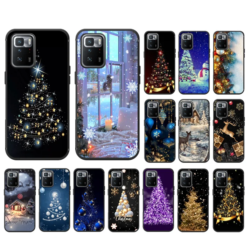 Новогодний чехол для Xiaomi Redmi note 13 12S 12 Pro 11S 11 10 10S 10C 9C 13C