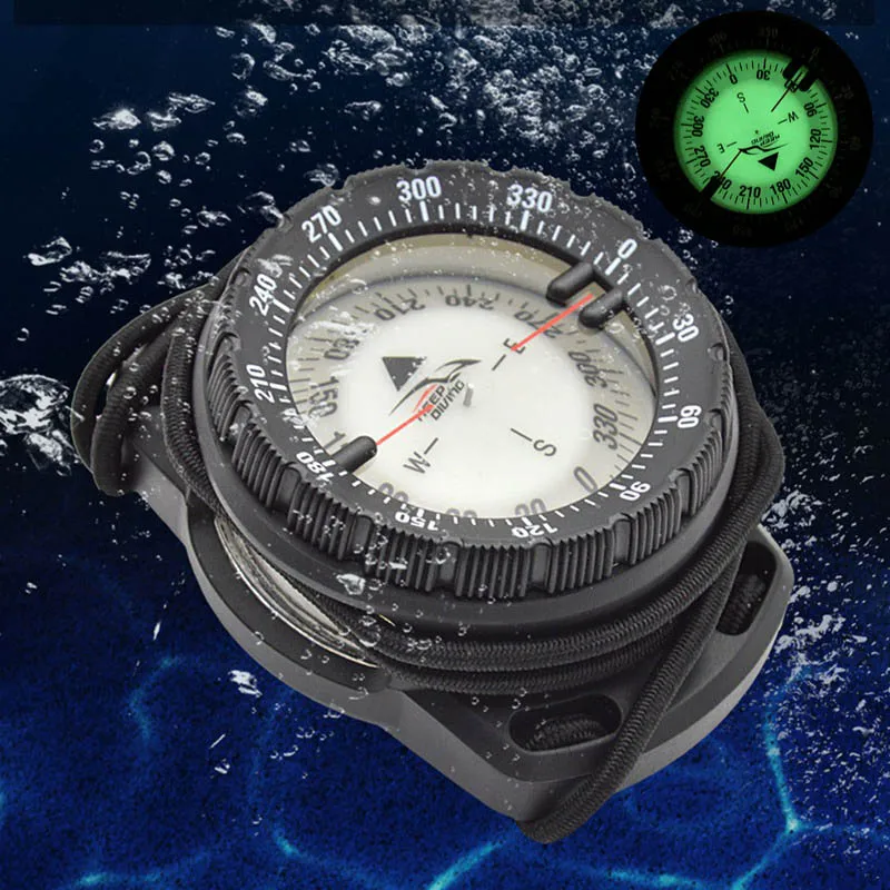 

WristBand sighting Compass 50m Watch Balanced Waterproof Luminous Portable Compass Underwater Diving Scuba Navigation Compass