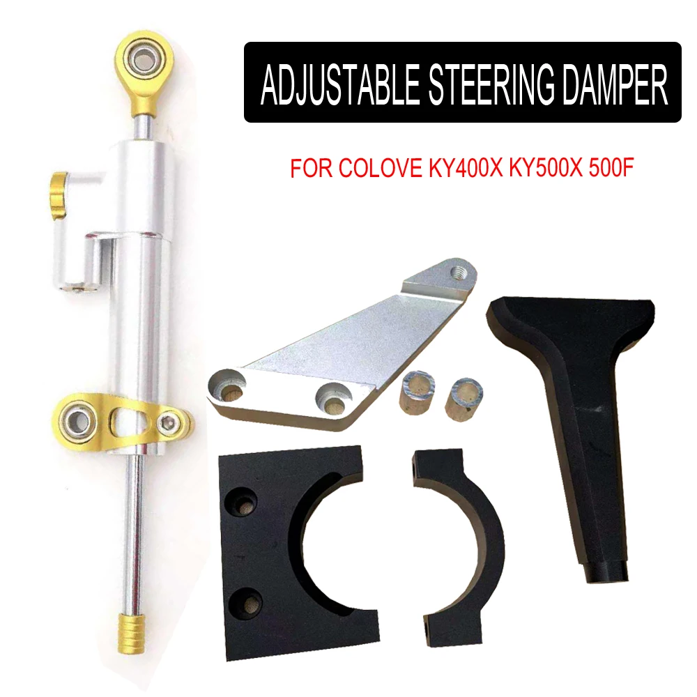 

Регулируемый стабилизатор рулевого демпфера для мотоцикла с ЧПУ для Colove KY400X KY500X KY 400X KY 500X