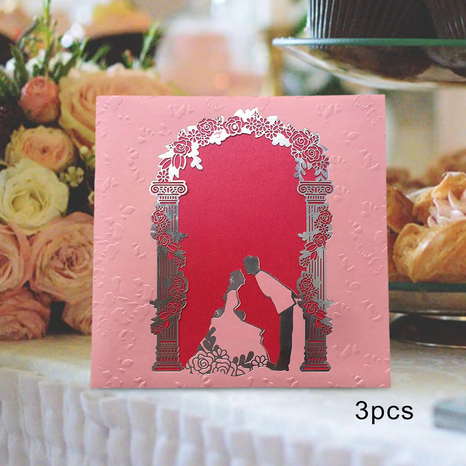 

3 шт., открытки-приглашения на свадьбу для жениха и невесты