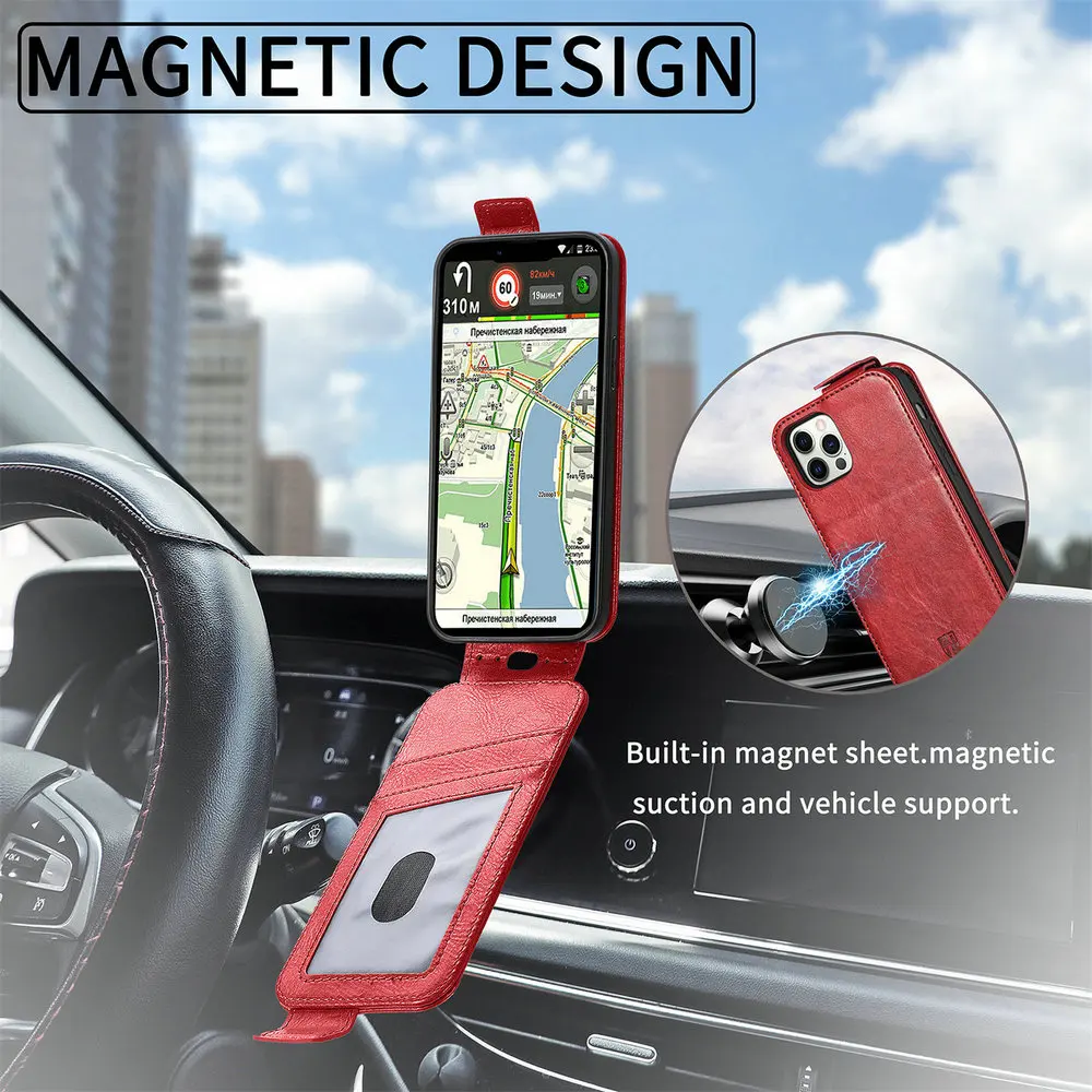 2023 iPhone14 Pro Max Роскошный чехол магнитный автомобильный держатель кожаный 360