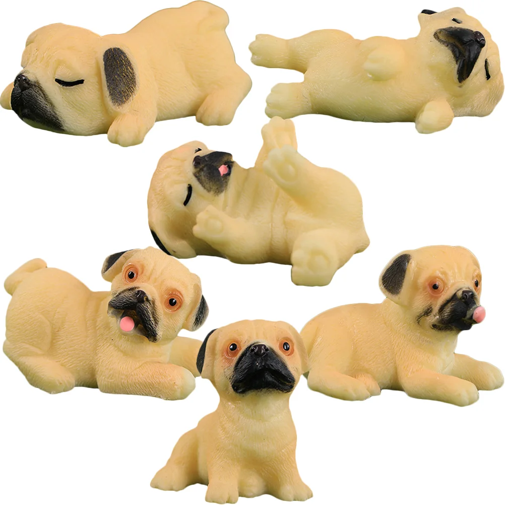 

Dog Animal Figurines Ornament Mini Puppy Miniature Figures Toy Statue Terrarium Gardens Tiny Resin Micro Ornaments Topper