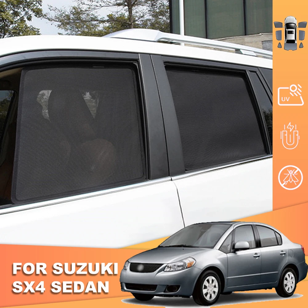 

For Suzuki SX4 Sedan GY 2007-2016 Magnetic Car Sunshade Front Rear Windshield Mesh Frame Curtain Side Window Sun Shade Shield