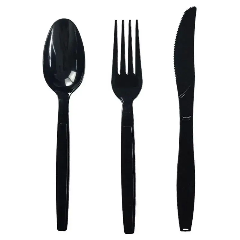 

100PCS Travel Cutlery Set Steak Knife Fork And Spoon Flatware Dishwasher Safe Kitchen Accessories Tablewar For Weddings Parties