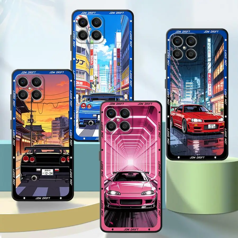 Фото Чехол для Honor 8X X7 200 400 Lite X5b 90 70 X6 Magic5Lite X8 X9a, чехол для телефона JDM Sport Car №2