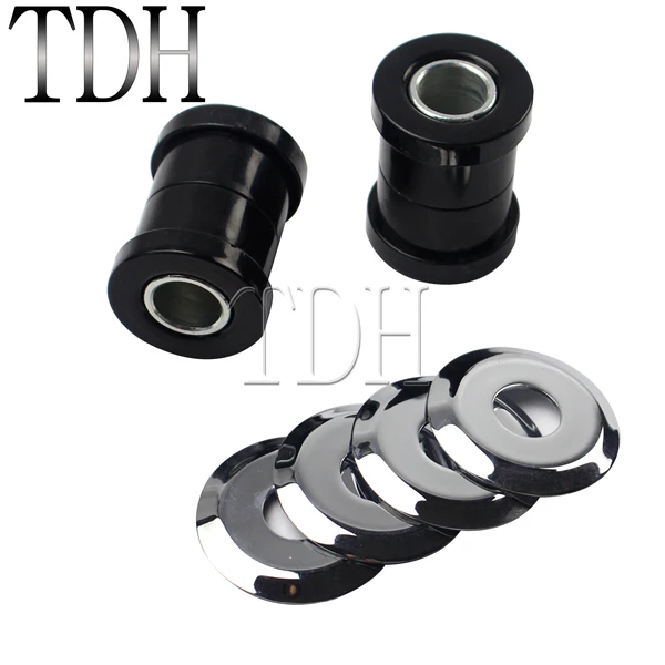 

Для Harley Big Twins Sportsters 73-17 мотоцикла красный хром полиуретановые втулки стояка руля комплект демпфера втулка руля