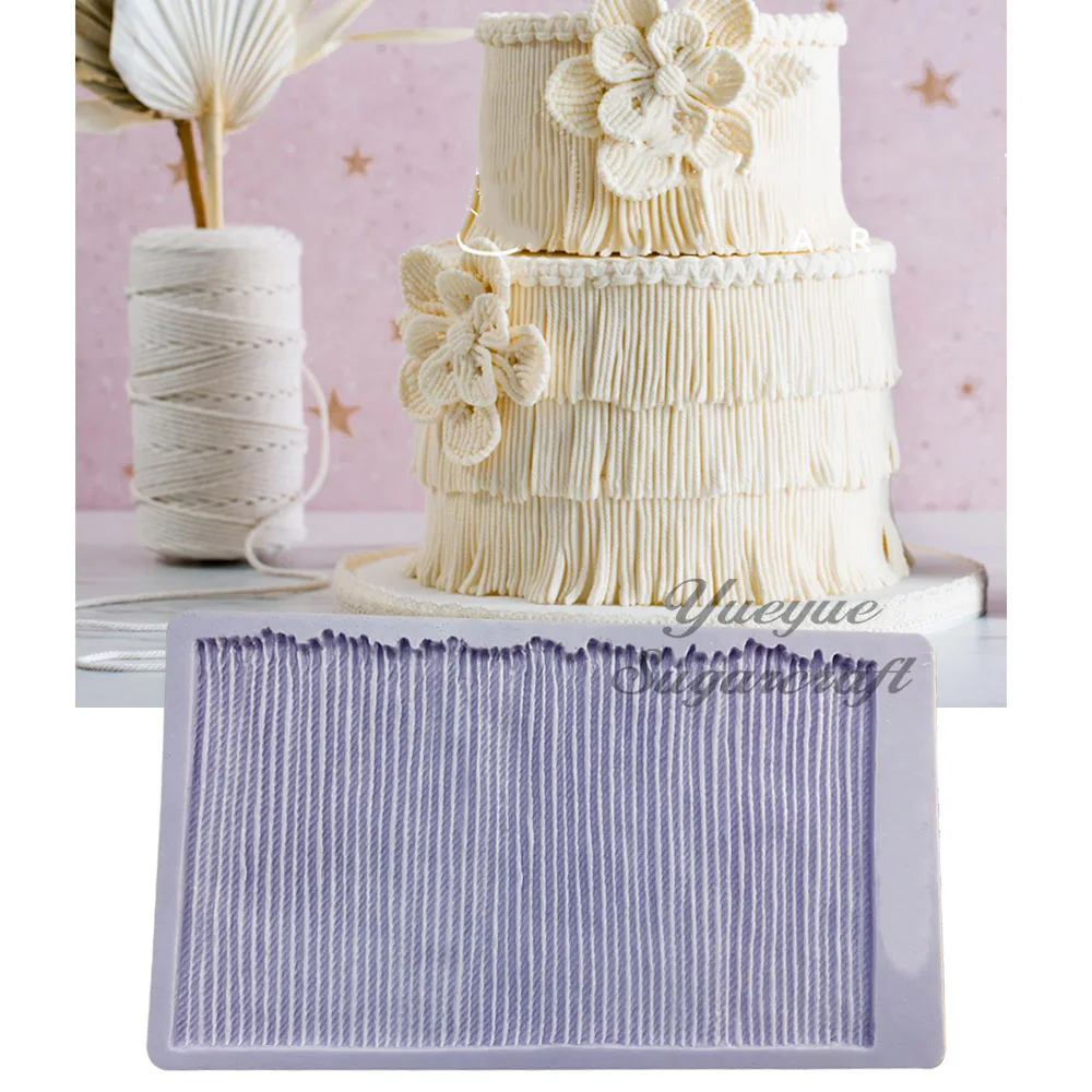 

Силиконовая форма для торта с каймой и бахромой, формы для помадки, инструменты для украшения тортов, форма для мыла из помадки, формы для см...