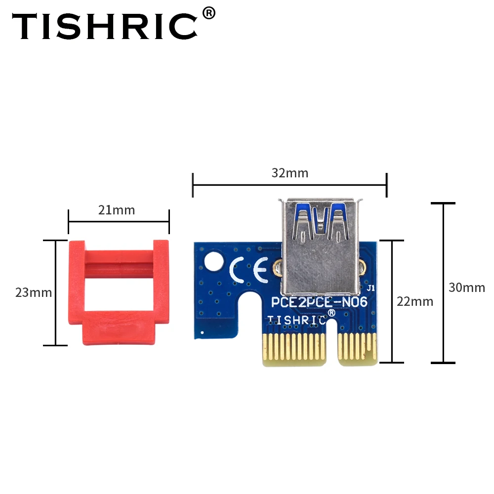 Райзер TISHRIC PCI-E с вертикальным креплением 1X 16X PCIE |