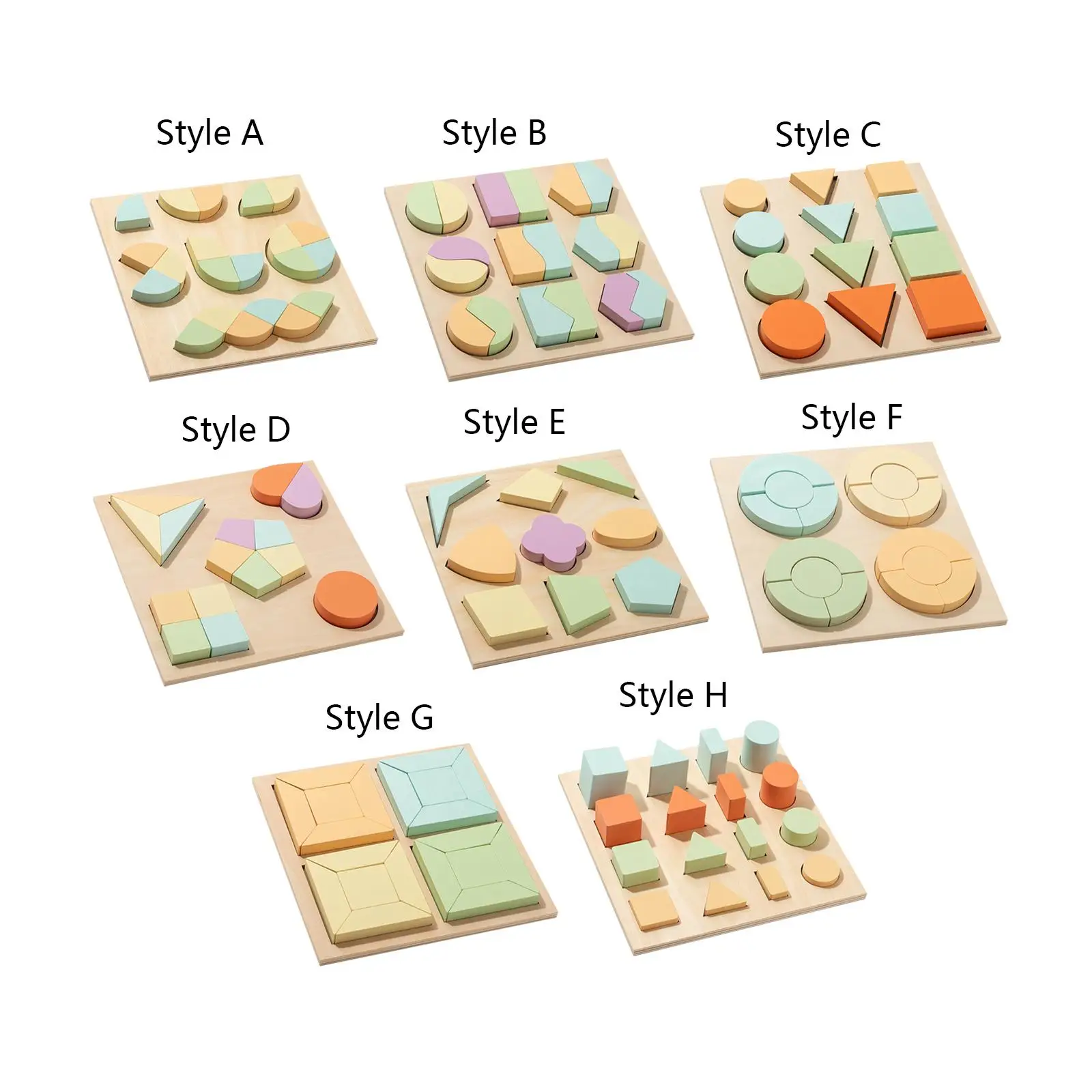 

Shape Color Cognition Puzzles Montessori Jigsaw Early Educational Toy Portable Wooden Shape Sorter for Kids Girls Birthday Gifts