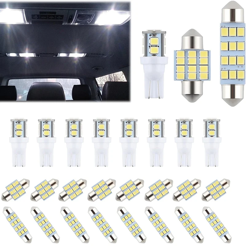 Белая лампа T10 внутреннее освещение двери и сумки температура 6500K для автомобилей