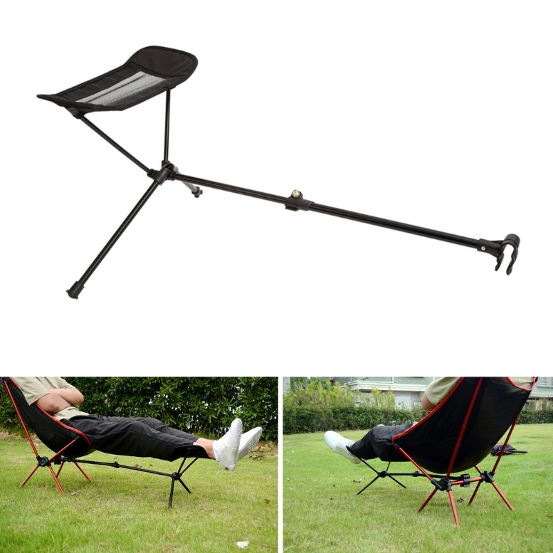 

Portable Folding Chair Footrest Aluminum Alloy Folding Hiking Footstool Outdoor Feet Rest Resting Retractable Foot Rest