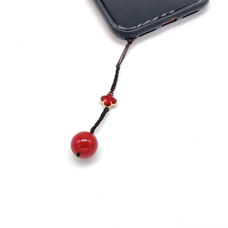 Fashion Clover 3C Simple Nylon Mobile Phone Sling Chinese Style U Disk Pendant Women And Men Woven Pendant Pendant Rope Jewelry