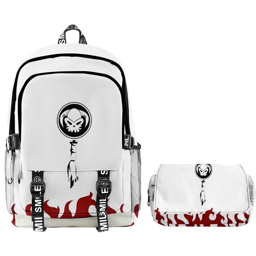 

2022 Anime One Piece Boys Girls Cartoon Schoolbag Backpack Two-piece Teenager Students Oxford Waterproof Backpack
