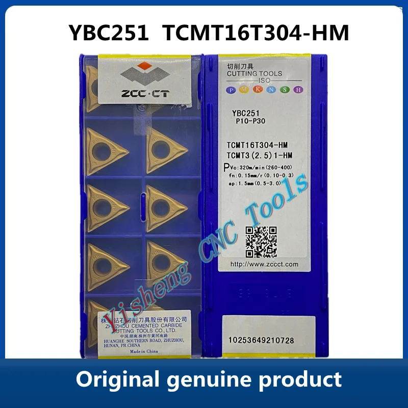 

Free Shipping Original ZCC CT CNC cutting tools YBD151 YBD152 TCMT16T304-HM YBC252 YBC251 carbide inserts cutters blade