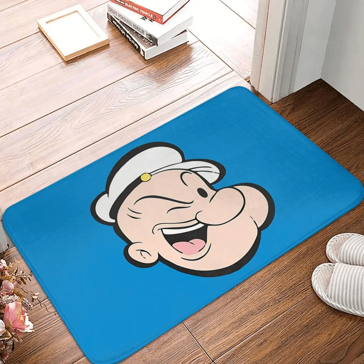 Popeye the Sailor Non-slip Doormat 90s Cartoon Bath Kitchen Mat Prayer Carpet Flannel Modern Decor