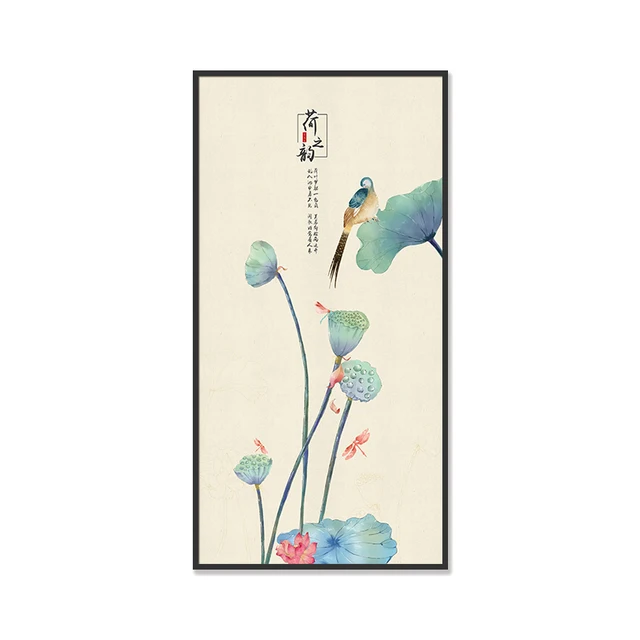 

Настенная картина "Лотос и пион", канвас