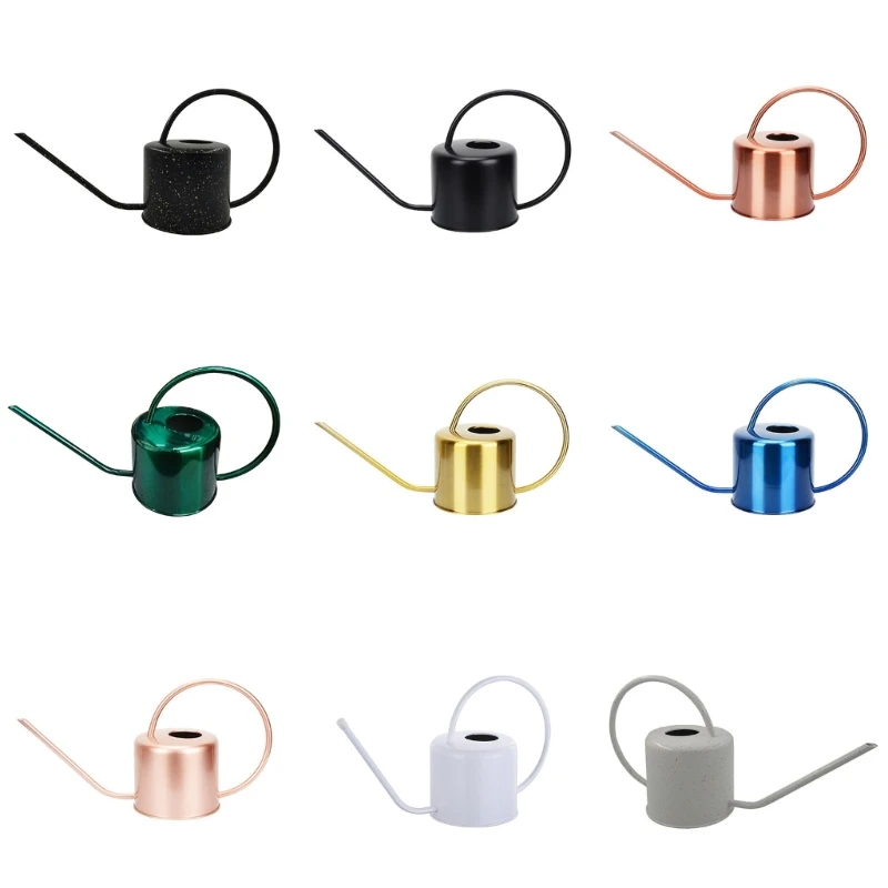 

Stainless Steel Long Mouth Water Can with Handle Irrigation Kettle Container F1FB