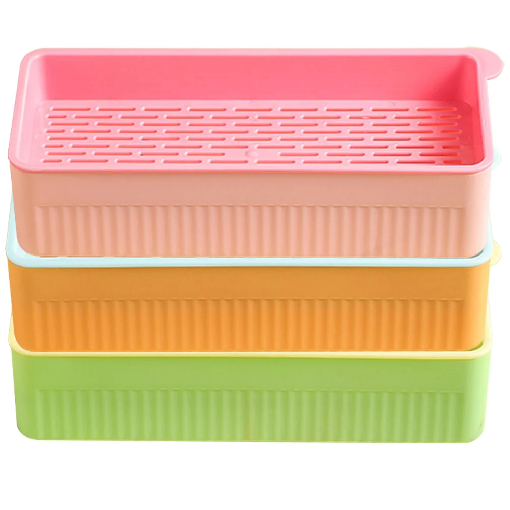 

3 Pcs Cat Grass Planting Box Soilless Pot Planter Fodder Trays Household Creative Plastic Hydroponic