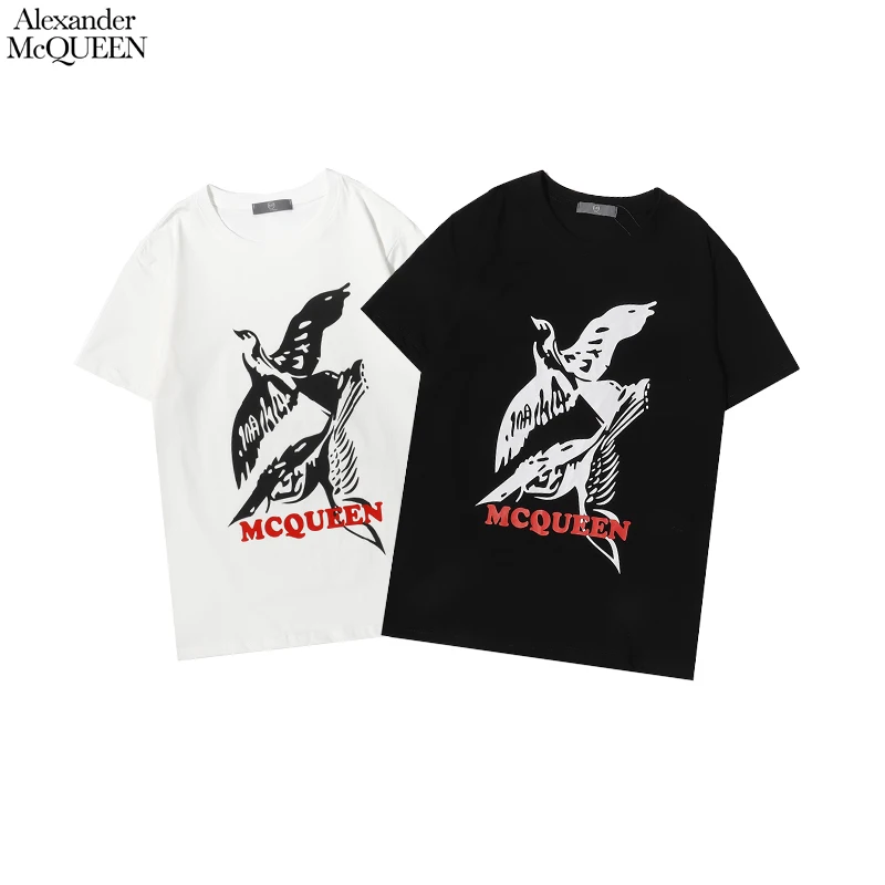 

MCQ T-shirt Men's and Women's Unisex Printed Round Neck Short Sleeve All-match Tops & Tees