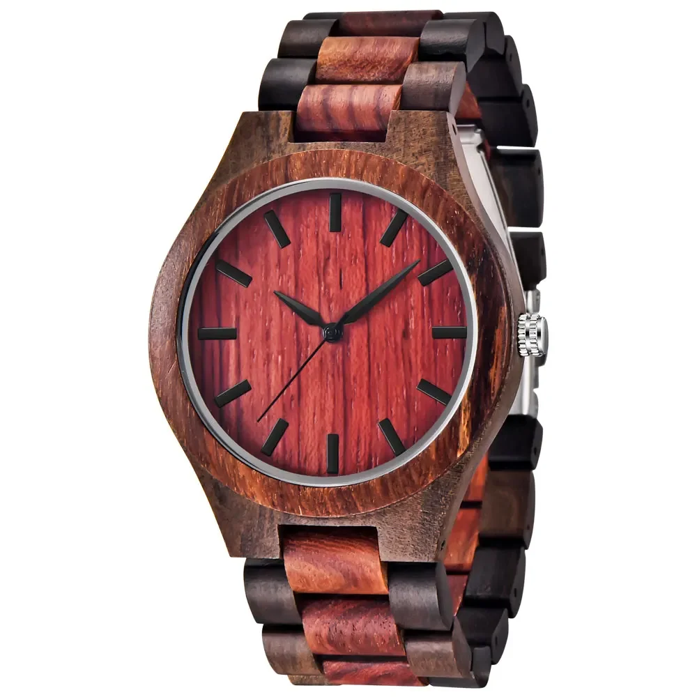 Новые мужские часы Haute Couture с красными деревянными дисками роскошные модные