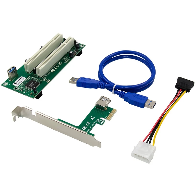 

PCI Express на двойную PCI-карту адаптера PCIe X1 на роутер с 2 PCI-слотами, переходная карта Гбит/с, поддержка windows Linux