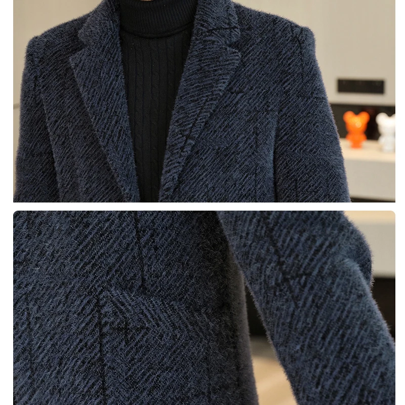 Осенняя мужская одежда пальто Мужское тренчкот шерстяное зимнее Мужская теплое