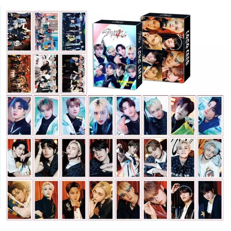 

30pcs/box Kpop Stray Kids Lomo Card Set Photocards New Album Postcards Photo Print Korea Cute Boys Poster Picture Fans Gifts