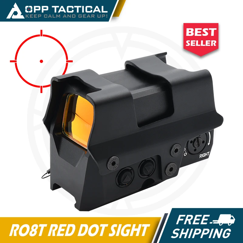 Tactical Romeo-8T Holographic Optic Red Dot Sight 1x38mm RifleScope Fit 20mm Picatinny of Hunting and Airsoft with Full Markings